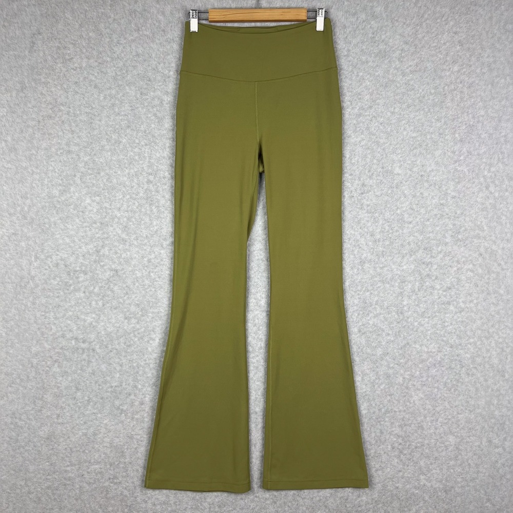 Lululemon Bronze Green Groove Super High Rise Flared Legging Pant Size 8